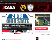 Tablet Screenshot of clevelandalliancesoccer.com